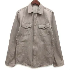 コムサメン COMME CA MEN ジップ付き シャツ ジャケット 長袖 グレー Lのサムネイル