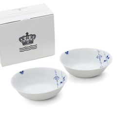 新品 ロイヤルコペンハーゲン 2500 ブルーパルメッテ 033 オーバルボウル ペア 15cm Royal Copenhagen Blue Palmette ギフト 結婚祝い プレゼント 贈り物 食器セット ギフトセット