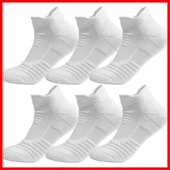 【数量限定】滑り止め 男女兼用 吸汗速乾 着圧 抗菌防臭 通気性 アウトドア くるぶし ソックス スポーツソックス メンズ 24～28cm 靴下 6足セット [Amtop]