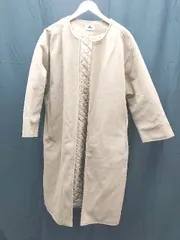 ■ ABITOKYO アビトーキョー ノーカラー ポリエステル素材 長袖 コート サイズ表記なし ブラウン レディース E  【1304120040977】