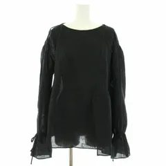 3.1 フィリップリム 3.1 phillip lim ブラウス シャツ 長袖 肩開き ベルスリーブ リボン 絹 シルク 4 L 黒 ブラック /YTのサムネイル