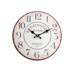 ☆ KENSINDTON.WHITE ☆ オールドルック ウォールクロック キーストーン 壁掛け時計 key stone 雑貨 ウォールクロック 時計 壁掛け アナログ時計 おしゃれ 子供部屋 リビング 掛け時計 ビンテージ風 カジュアル かっこいい ブランド