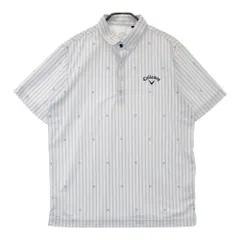 サイズ：L CALLAWAY キャロウェイ 2023年モデル 半袖ポロシャツ ストライプ 花柄 ホワイト系 [240101492999] ゴルフウェア メンズ ストスト