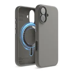 【elago】 iPhone 16 対応 ケース MagSafe 対応 シリコン 耐衝撃 スマホケース 指紋 防止 サラサラ マグセーフ シリコンケース [ iPhone16 アイフォン 16 対応 ] MAGNETIC SILICONE CASE ミディ