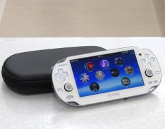 SONY ソニー PCH-1100 AB02 PlayStation Vita 本体 3G/WiFiモデル クリスタル・ホワイト 限定版 ヴィータ ケース/ソフト等付属有
