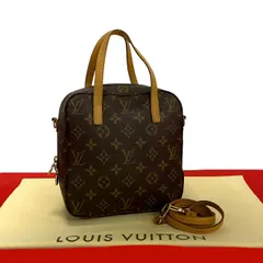 極 美品 LOUIS VUITTON ルイヴィトン ヴィンテージ スポンティーニ モノグラム レザー 2way ショルダーバッグ ハンドバック ブラウン 94196