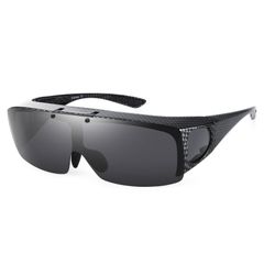 新品 [Br'Guras] サングラス スポーツ 運転用サングラス メンズ 偏光 UV400 紫外線カット メガネの上から掛け 跳ね上げ式 防風防砂 自転車／釣り／ランニング