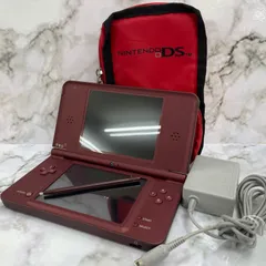 【中古品】 任天堂 Nintendo ニンテンドー DSi LL UTL-001 ワインレッド 純正ACアダプタ ポーチバッグ 付属 平塚店-1A