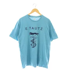 イートウツサヴィルロウ E.TAUTZ SAVILE ROW プリントTシャツ カットソー 半袖 M ライトブルー /DF ■OSのサムネイル