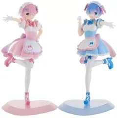 【中古】フィギュア TENITOL 夢かわメイドレム＆ラム 特典付きセット 「Re：ゼロから始める異世界生活」 プラスチック製塗装済み完成品