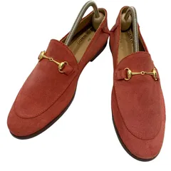 【極美品】カミナンドナノユニバース (25) ビットローファー Uチップ フラット スウェード パンプス 希少デザイン