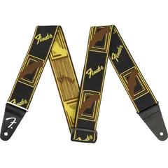 Fender Weighless 2" Monogrammed Strap, Black/Yellow/Brown ギターストラップ〈フェンダー〉のサムネイル