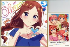 五等分の花嫁＊ 先行上映 来場者特典 春場ねぎ ミニ色紙 大人Ver&チェキ風ステッカー(三玖)