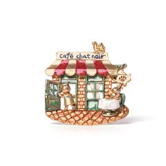 [人気] 黒猫店長のカフェ ブローチ：パルナートポック 正規取扱店 SK【PB184】