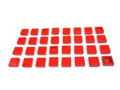 レゴ★未使用！赤色の１×１タイル３２点セット