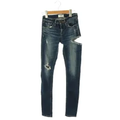 ジェイダ GYDA SIDE RIPPED スキニーデニムデニムパンツ ジーンズ ダメージ加工 S インディゴ /DF