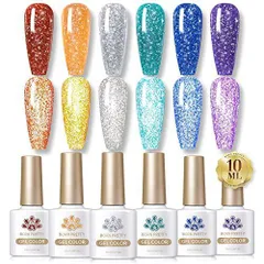 BORN PRETTY ジェルネイルカラーセット フラッシュネイル カラージェル