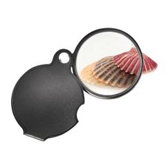 新品 UrbanPulse 拡大鏡 折り畳み式 レンズ径70mm 5倍率 ポケットルーペ 虫眼鏡 手持ちルーペ レザーケース 回転収納 携帯便利 高齢者 新聞 読書 子供の自然観察用