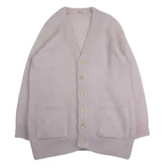 AURALEE オーラリー A22AC03KM BRUSHED SUPER KID MOHAIR KNIT LONG CARDIGAN モヘヤ モヘア ニット 長袖 ロング カーディガン 0 ピンク系【中古】のサムネイル
