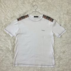 バーバリーブラックレーベル Tシャツ ノバチェック ホースロゴ 白 Lサイズ相当 ★お値段交渉を受け付けます。
