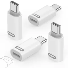 【特価商品】Type C ライトニングto 変換アダプター 480Mbpsデータ転送/35W 4個セット PD充電対応 アルミシェル C変換用アダプタ 軽量小型 iOSからタイプC変換コネクタ ライトニングからType iPhone16/16e/15シリーズ/