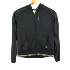 アディダス パーカー トップス ジップアップ ジャージ クライマ365 スポーツウエア レディース Mサイズ ブラック adidas 【中古】