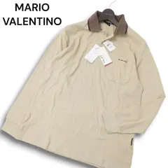 【新品 未使用】 MARIO VALENTINO マリオバレンティノ 通年 ロゴ刺繍 長袖 ポロシャツ Sz.L　メンズのサムネイル