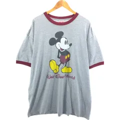古着 90年代 ディズニー MICKEY.INC MICKEY MOUSE ミッキーマウス リンガーTシャツ USA製 メンズXXL相当 ヴィンテージ/eaa562864
