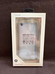 iFace iphone SE / 8/7  アイボリー Hamee REFLECTIOM 100% PURE CLEAR GLASS CASE　新品　未使用　即配達