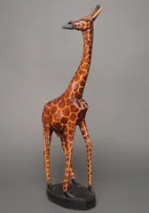 アフリカ製のキャンドルホルダー 高さ約81cm 木彫り一本木 アフリカ製のキャンドルホルダー 高さ約81cm 木彫り一本木