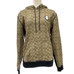 【未使用】coachシグネチャープルオーバーパーカー メンズ　ベージュ/ブラック jkt-18416_001.jpg