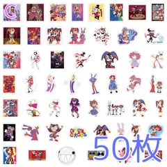 アメイジングデジタルサーカス C アメデジ　ステッカー 50枚セット 　PVC 防水 シール 大 3D ホラー サーカス ピエロ  子ども　プレゼント　海外 大量　ご褒美シール　フレークシール　ダイカットステッカー
