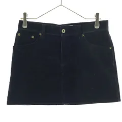 美品 BEAUTY＆YOUTH ビューティーアンドユース コーデュロイ ミニスカート M ブラック 台形 ユナイテッドアローズ レディース 古着