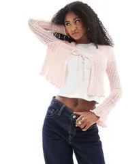 【送料無料】 コットンオン レディース カーディガン アウター Cotton On tie cardigan in cherry blossom Cherry Blossom