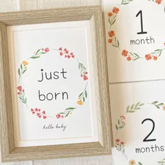 (natural flower.マンスリーカード　月齢カード　花