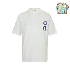 【今日特価】Loewe 25SS On Running コラボ ドット絵ロゴプリント ショートスリーブ 