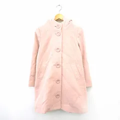 フランシュリッペ franche lippee コート アウター ステンカラー 無地 フード ひざ丈 長袖 M ピンク /MT10のサムネイル