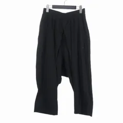 タグ有 JULIUS サルエルクロップドイージーパンツ サイズ2 BLACK Julius クロップド サルエルトラックパンツ | ブラック