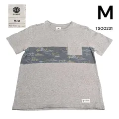 ELEMENT 古着デザインTシャツ 前ポケット M グレー TS00231