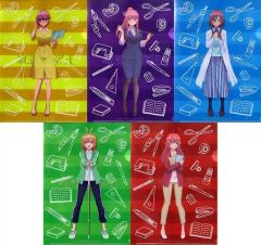 [중고] 클리어 파일 집합 신작 클리어 파일 세트 [5 등분의 신부] TSUTAYA 한정