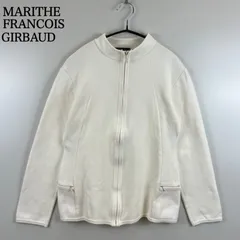 MARITHE FRANCOIS GIRBAUD 00s y2k archive WHITE zip jacket M マリテフランソワジルボー 短丈 ジップジャケット タイト 平成 モード アーカイブ