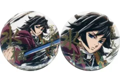 【中古】バッジ・ビンズ 全2種セット 箔押し57mm缶バッジ 「鬼滅の刃 刀鍛冶の里編・柱稽古編 水柱 冨岡義勇 幕間画集表紙イラストWEBSHOPくじ」 E賞 C105グッズ