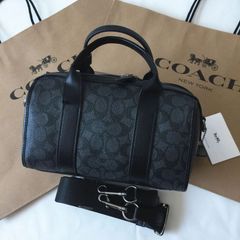 ＜コーチバッグ＞COACH/コーチバッグ ハンドバッグ CA186 メンズミニボストンバッグ ショルダーバッグ クロスボディー 男女兼用バッグ 斜めがけバッグ 手提げバッグ アウトレット品 紙袋付属　新品未使用