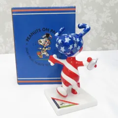 PEANUTS ピーナッツ オブジェ WESTLAND ウエストランド SNOOPY スヌーピー PEANUTS ON PARADE 8389 陶器 置物 箱有のサムネイル