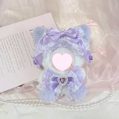 おすわりぬい服　10㎝　11〜15㎝ぬい むらさきpresent cat ねこちゃん　ぬいぐるみ服