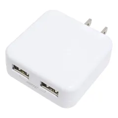 【迅速発送】KYOHAYA usb 充電器 薄型 2ポート 2.4A 急速 ACアダプター iPhone/iPad/Android対応 折畳式プラグ Smart IC 搭載 安全 軽量 コンパクト 海外対応 JK2400IQ (ホワイト)