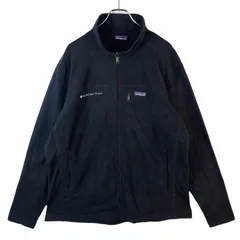 パタゴニアPatagoniaフリースジャケットブルゾン企業系ロゴ刺繍ロゴタグ黒ブラックvintageヴィンテージ41010