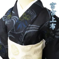 K0884 美品 逸品 単衣 夏向き 希少 宮古上布 苧麻 小紋