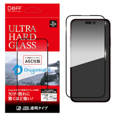 【訳アリ B級品 特別価格】iPhone 15(16) / 15Pro / 15Plus(16Plus) / 15ProMax 用 ウルトラハード液晶保護ガラスフィルム　透明タイプ