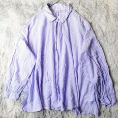 サマンサモスモス / SM2【F】長袖シャツ 透け感 くすみ紫(パープル系) クリア 春夏 綿素材 ゆったり 体型カバー カジュアル